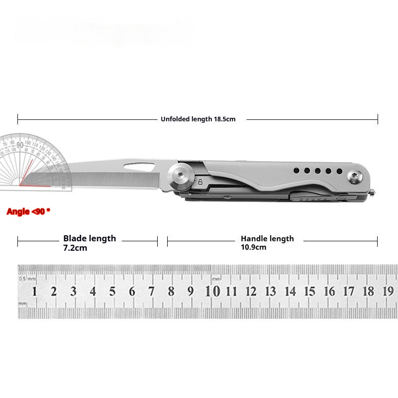 Pocket Knife Stainless Steel Knife Scissors Portable Multipurpose Tools