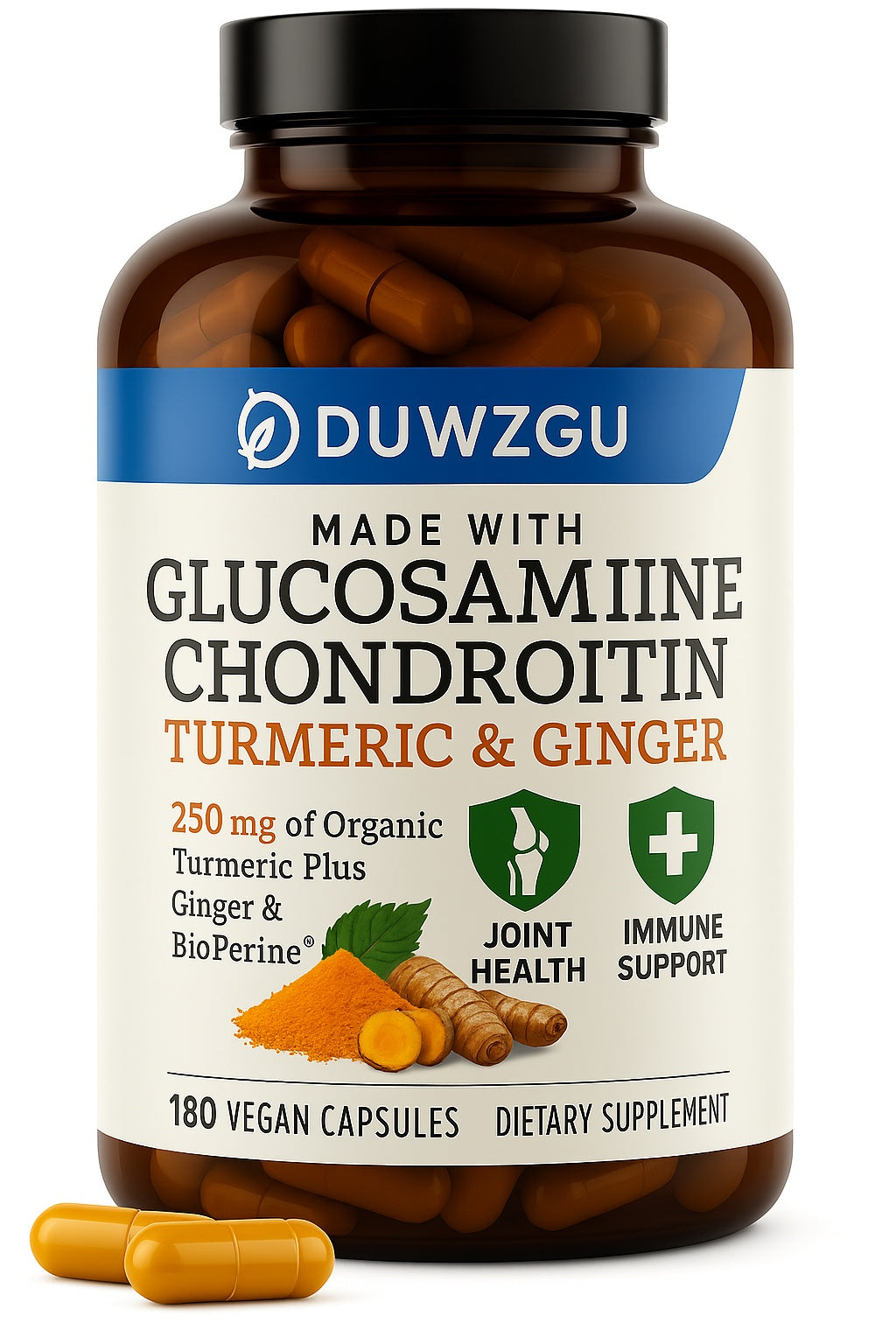 Glucosamine Chondroitin Ginger Yellow Tablets