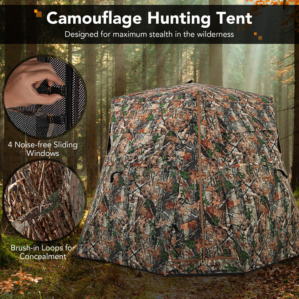 360 Degrees One Way See Through Ground Hunting Blind For Deer And Turkey Hunting