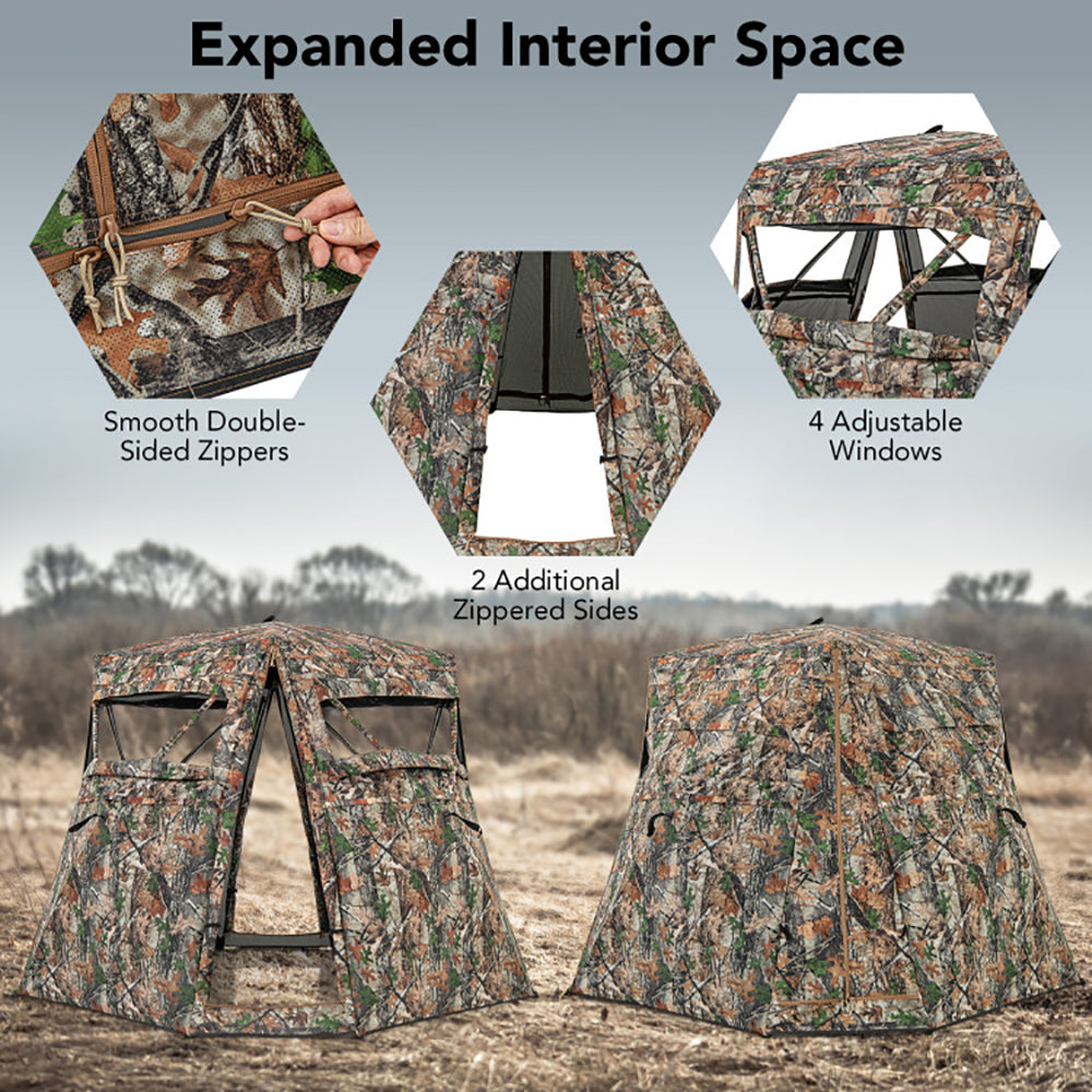 360 Degrees One Way See Through Ground Hunting Blind For Deer And Turkey Hunting