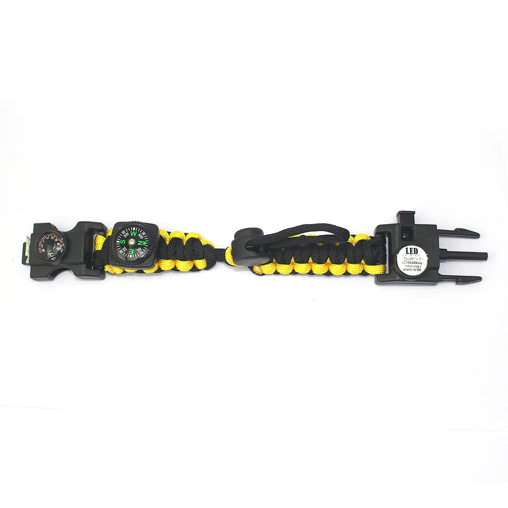 Outdoor Paracord Survival Bracelet with Fire Starter Tool