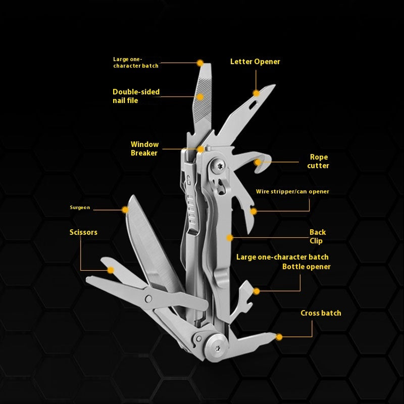 Pocket Knife Stainless Steel Knife Scissors Portable Multipurpose Tools